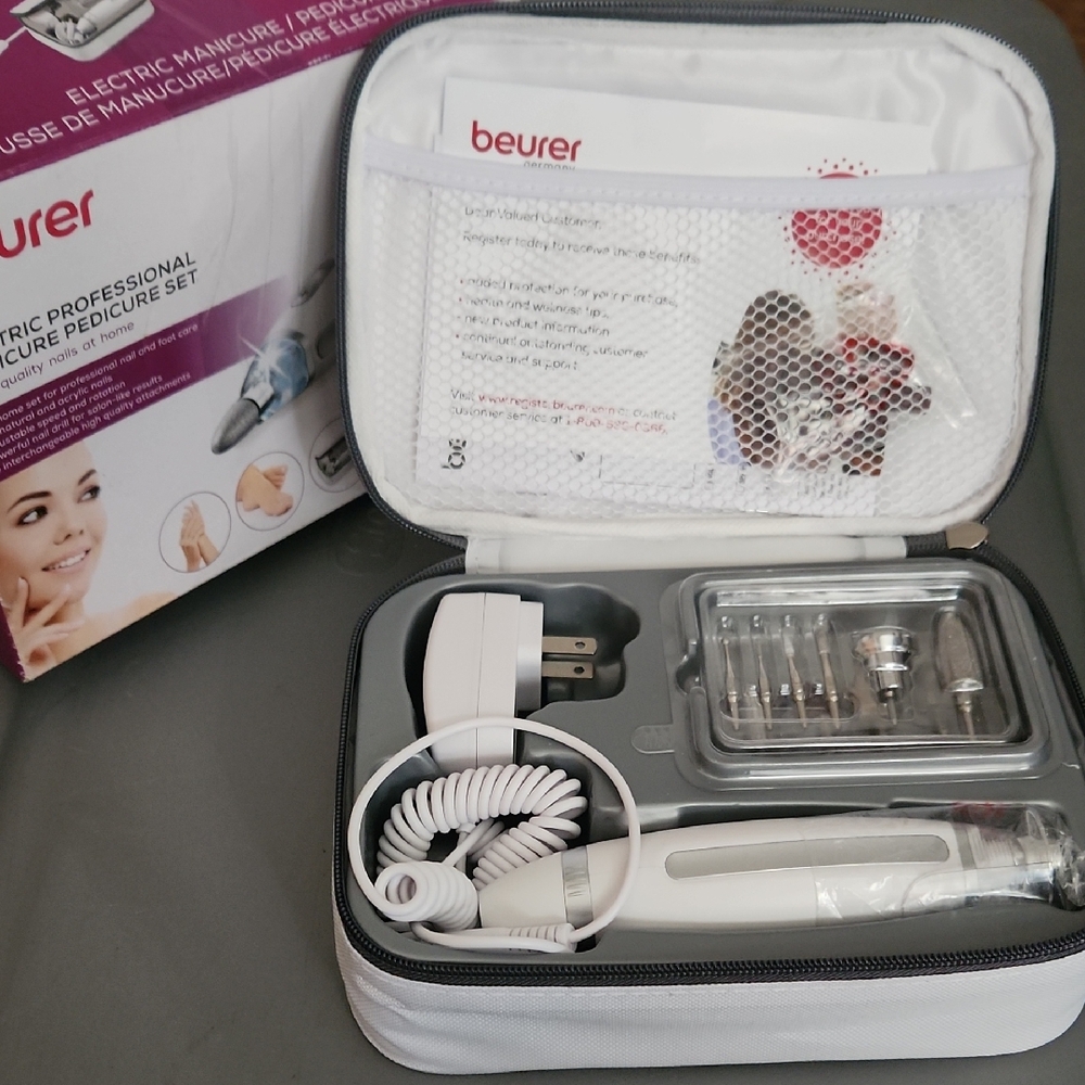 White Electric Manicure Pedicure Set